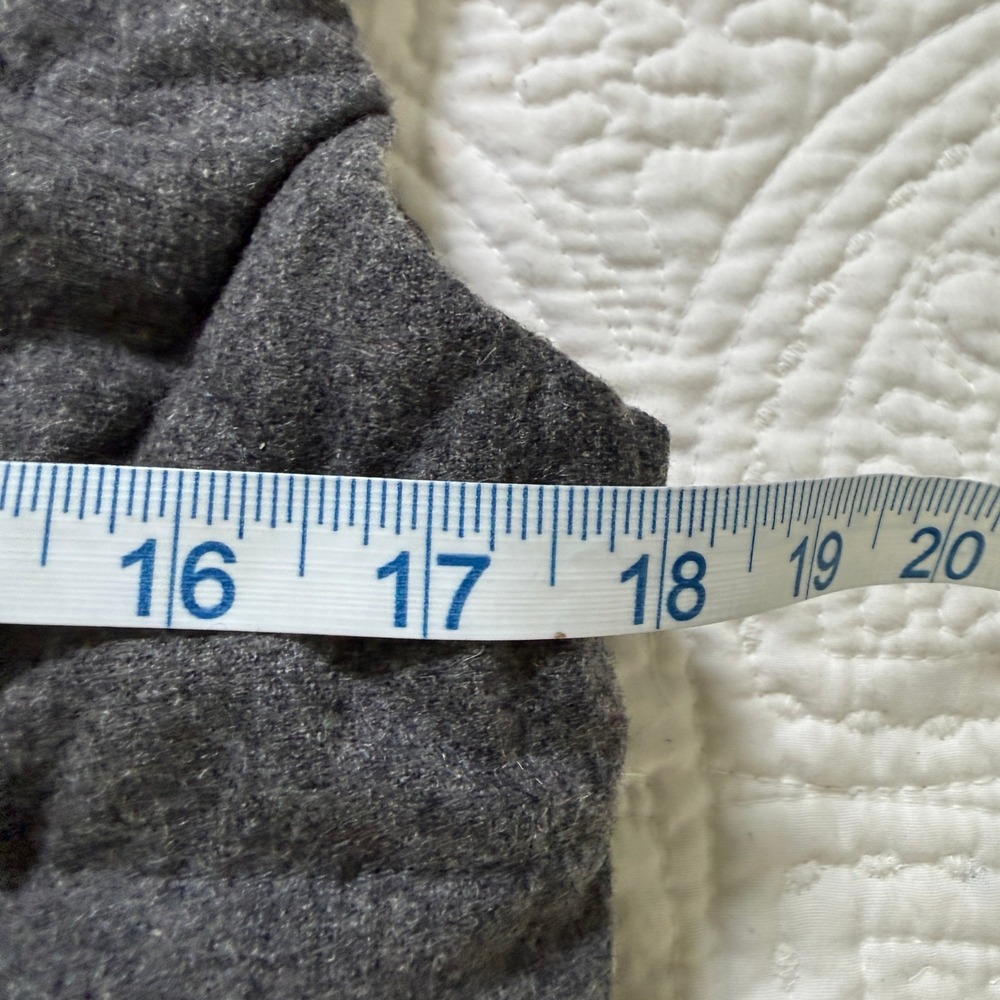 Eddie Bauer Yukon 1942 Reissue Gray Goose Down Vest Wms Medium Wool Blend EB550 - Picture 6 of 11